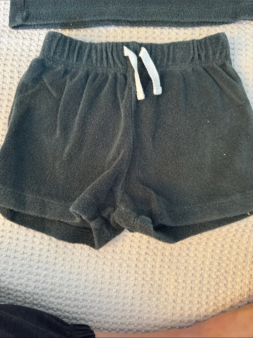 Petit Lem FIRSTS terry shorts and shirt set